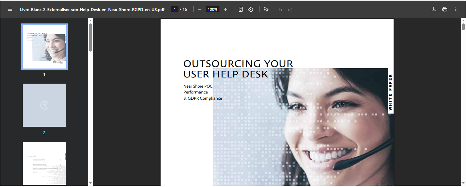OUTSOURCING YOUR USER HELPDESK OUTSOURCING YOUR USER HELPDESK
